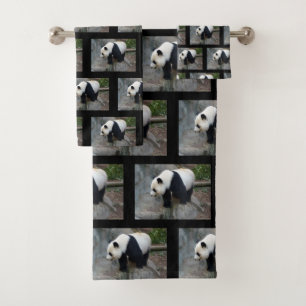 Panda Bear Bath Handtuch Set
