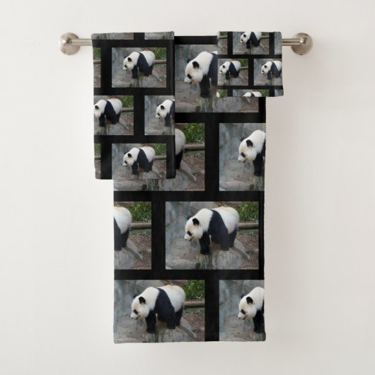 Panda Bear Bath Handtuch Set (Insitu)