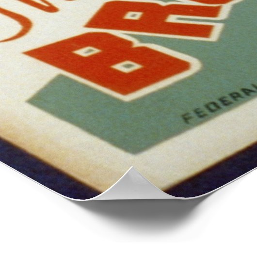 Panda Bear Besuch des Brookfield Zoo WPA Poster (Ecke)