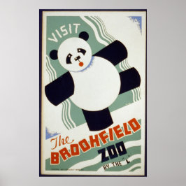 Panda Bear Besuch des Brookfield Zoo WPA Poster