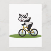 Panda Bear Biker Postkarte (Vorderseite)