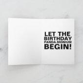 PANDA BEAR BIRTHDAY CARD KARTE (Innenseite)