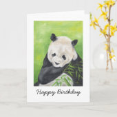 Panda Bear Birthday Card Karte (Gelbe Blume)