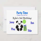 Panda Bear Birthday Einladung (Vorderseite)