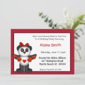 Panda Bear Birthday Einladung (Stehend Vorderseite)