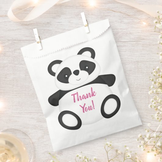 Panda Bear Birthday Party Geschenktütchen (Ausgeschnitten)
