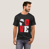 Panda Bear Black And White Panda Love T-Shirt (Vorne ganz)