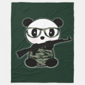 Panda Bear Blanket - militärischer Panda-Bär gepri Fleecedecke (Vorderseite)