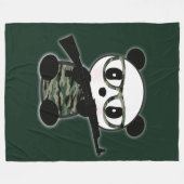 Panda Bear Blanket - militärischer Panda-Bär gepri Fleecedecke (Vorderseite (Horizontal))