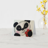 Panda Bear Blume Note Card Karte (Gelbe Blume)