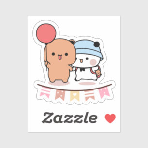 PANDA BEAR, bubu und dudu hugs Liebe Ballon KAWAII Aufkleber