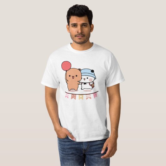 PANDA BEAR, bubu und dudu hugs Liebe Ballon T-Shirt (Vorne ganz)