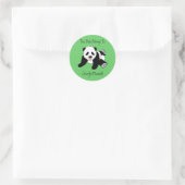 Panda Bear Buchzeichen Runder Aufkleber (Tasche)