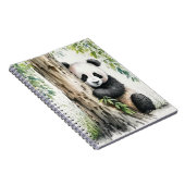 Panda Bear by Tree Notizblock (Rechte Seite)