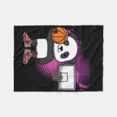 Panda Bear Bysketbyll Player Animal Lover Hoops Dr Fleecedecke (Vorderseite (Horizontal))