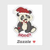 Panda Bear Candy Cane Weihnachtskalender Aufkleber (Blatt)
