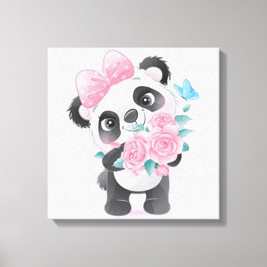 Panda Bear Canvas Print Leinwanddruck (Vorderseite)