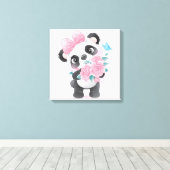 Panda Bear Canvas Print Leinwanddruck (Insitu (Holzboden))