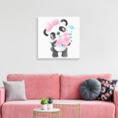 Panda Bear Canvas Print Leinwanddruck (Insitu (Wohnzimmer))