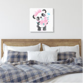 Panda Bear Canvas Print Leinwanddruck (Insitu (Schlafzimmer))
