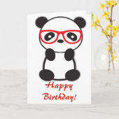 Panda Bear Card Karte (Gelbe Blume)