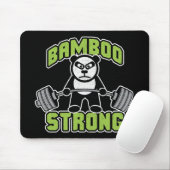 Panda Bear Cartoon - Bamboo Strong - Deadlift Mousepad (Mit Mouse)