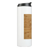 Panda Bear Carved Bamboo Print Thermosbecher (Nach links gedreht)