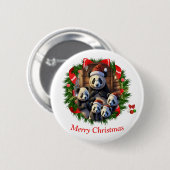 Panda Bear Christmas Button (Vorne & Hinten)