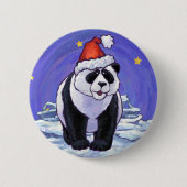 Panda Bear Christmas Button (Vorderseite)