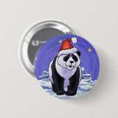 Panda Bear Christmas Button (Vorne & Hinten)