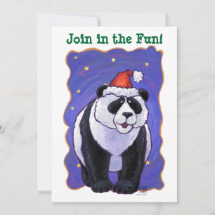 Panda Bear Christmas Einladung