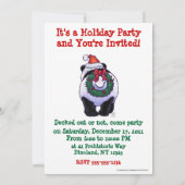 Panda Bear Christmas Einladung (Rückseite)