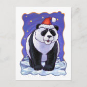 Panda Bear Christmas Feiertagspostkarte (Vorderseite)