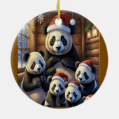 Panda Bear Christmas Keramik Ornament (Hinten)