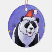 Panda Bear Christmas Keramikornament (Links)