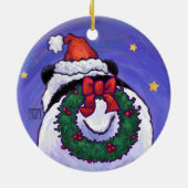 Panda Bear Christmas Keramikornament (Hinten)