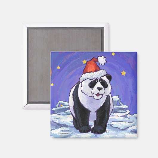 Panda Bear Christmas Magnet (Vorderseite/Rückseite)