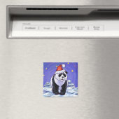 Panda Bear Christmas Magnet (In Situ (Geschirrspüler))