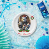 Panda Bear Christmas Pappteller (Party)