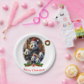 Panda Bear Christmas Pappteller (Party)