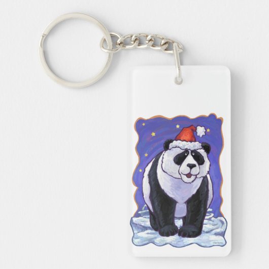 Panda Bear Christmas Schlüsselanhänger (Vorderseite)