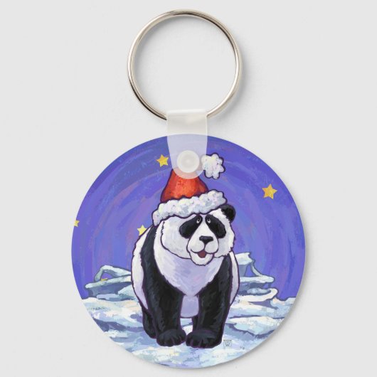 Panda Bear Christmas Schlüsselanhänger (Vorderseite)
