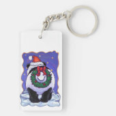 Panda Bear Christmas Schlüsselanhänger (Rückseite)