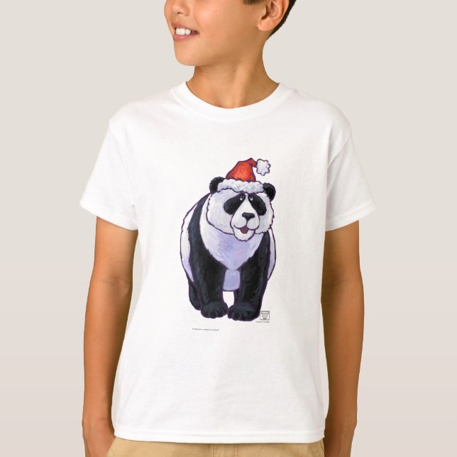 Panda Bear Christmas T-Shirt (Vorderseite)