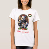 Panda Bear Christmas T-Shirt (Vorderseite)