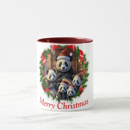Panda Bear Christmas Tasse (Zentrum)