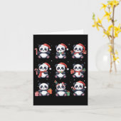 Panda Bear Christmas Weihnachtsmannmütze Funny Ani Karte (Gelbe Blume)