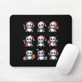 Panda Bear Christmas Weihnachtsmannmütze Funny Ani Mousepad (Mit Mouse)