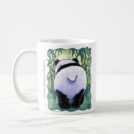 Panda Bear Coming and Going Coffee Tasse (Links)