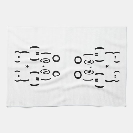 Panda Bear Computer Symbol Geschirrtuch (Horizontal)